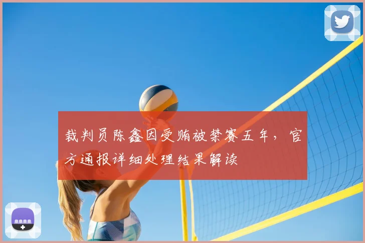 裁判员陈鑫因受贿被禁赛五年，官方通报详细处理结果解读